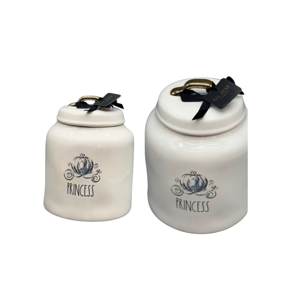 Rae Dunn Disney Princess Gold Edition Ceramic Canister Jar Disney Kitchen Decor